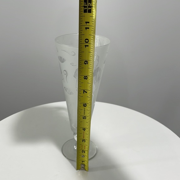 Football Player Pilsner Beer Frosted Stem Glass Libbey Vintage 1990s - Picture 11 of 11